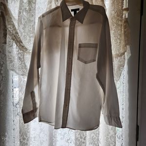 Boys white button down dress shirt